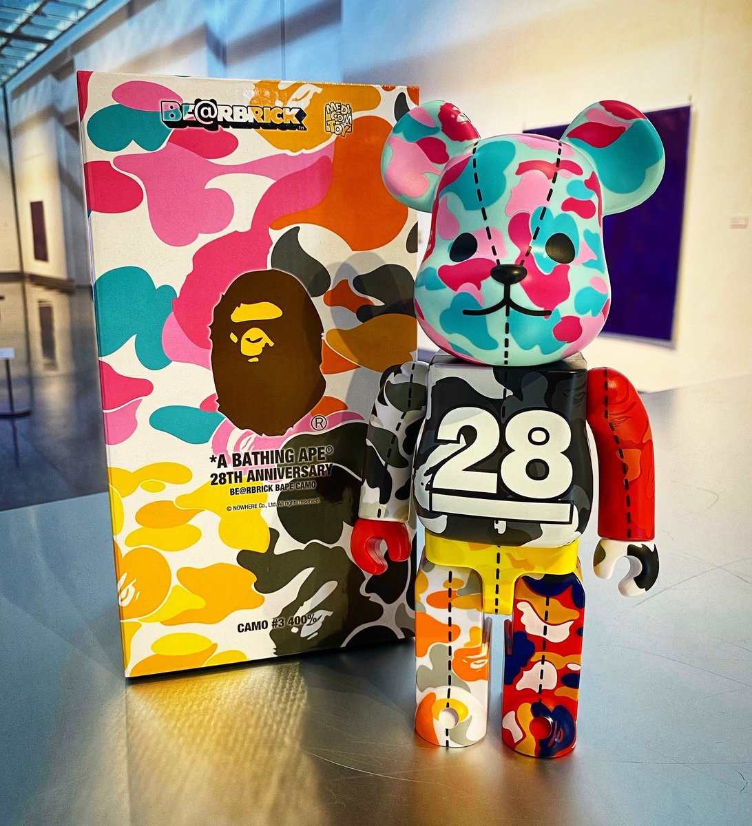 harryinlasvegas's tweet photo. BEARBRICK BAPE(R) CAMO 28TH ANNIVERSARY MULTI NO.3 400%
#medicom #medicomtoy #bearbrick #bape #camo #anniversary #arttoys #designervinyl #highondesignervinyl #art #ntwrk #mycollection #colors #bearbrick400 #bearbrickcollector #bearbrickcollection #abathingape https://t.co/MIPumTkd9B
