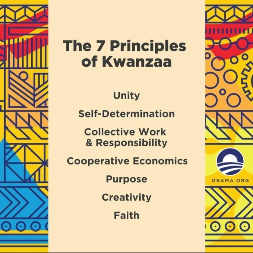 #HappyKwanzaa Walk in love and truth! Be kind! Do better! #Unity #SelfDetermination #CollectiveWorkAndResponsibility #CooperativeEconomics #Purpse #Creativity #Faith