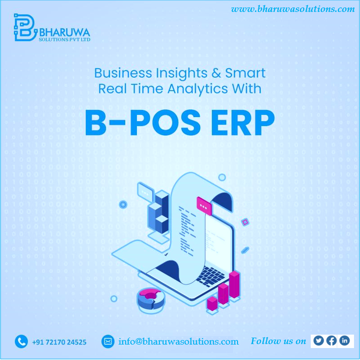 BharuwaS's tweet photo. Business Insights &amp; Smart Real Time Analytics with B-POS ERP. 
To Book a Demo @ +91- 7217024525
info@bharuwasolutions.com
https://t.co/lKJL5JHv8f
#BharuwaSolutions #BPOSERP #CloudBaseSoftware #CentralizedSystem  #ComprehensiveSolution #BusinessInsights #RealTimeAnalytics https://t.co/rgY29gHJtb