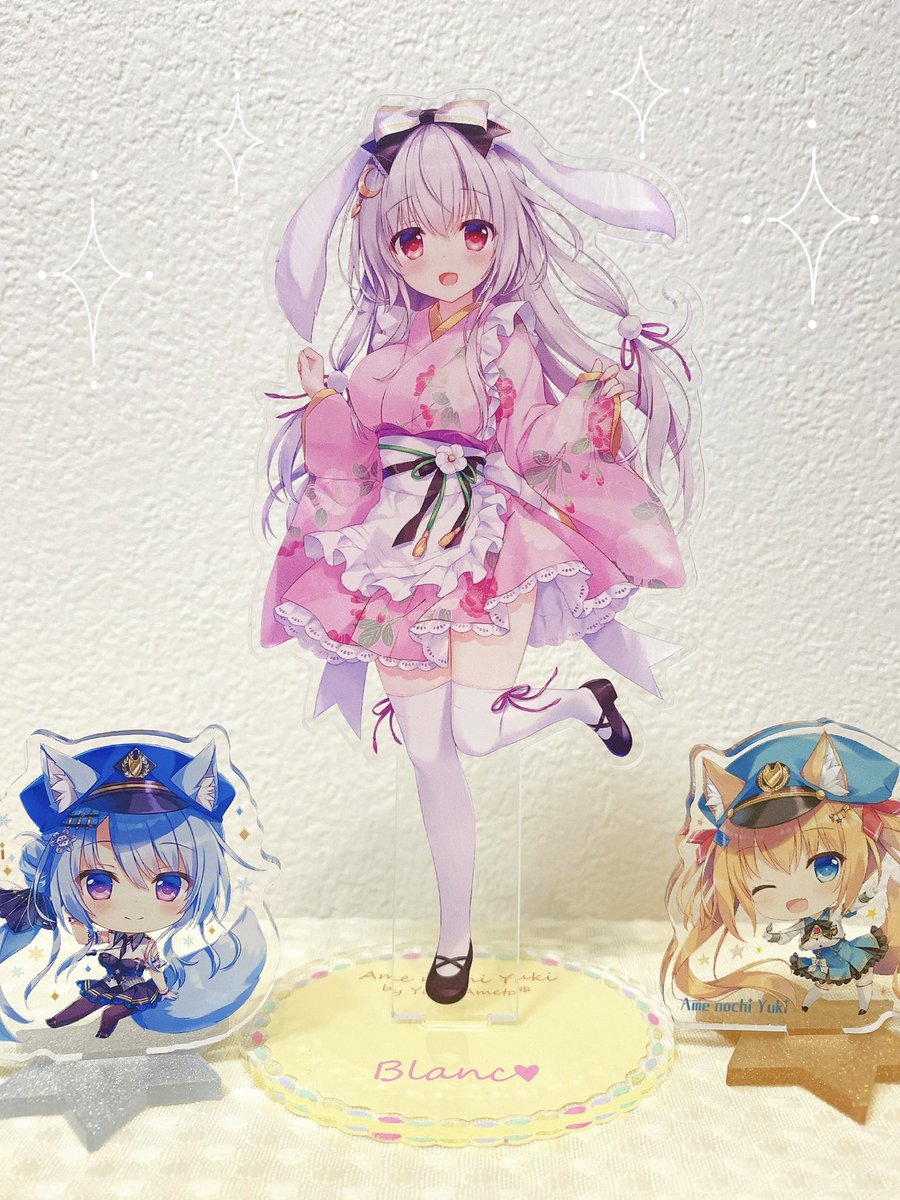 「新刊セットに入るぶらんちゃんアクスタの実物サンプル今までと比べてビッグサイズにな」|あめとゆき❄のイラスト