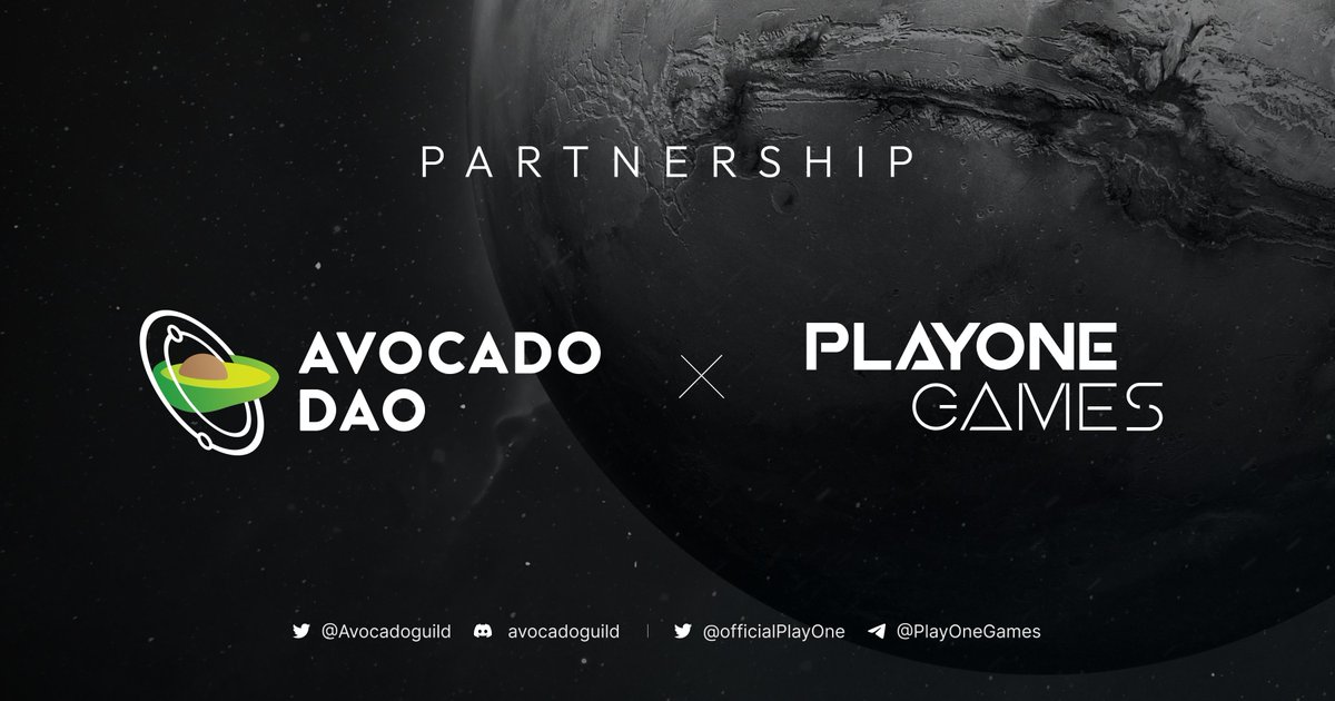 officialPlayOne's tweet photo. 🎮#PlayOneGames x Avocado DAO🥑

Introducing our new partner, @Avocadoguild, a community supporting the blockchain gaming ecosystem☄️☄️

Get ready for some guac-tastic experiences!😜

More 👉 https://t.co/oZNQltG3ke https://t.co/W8oOKMk68x