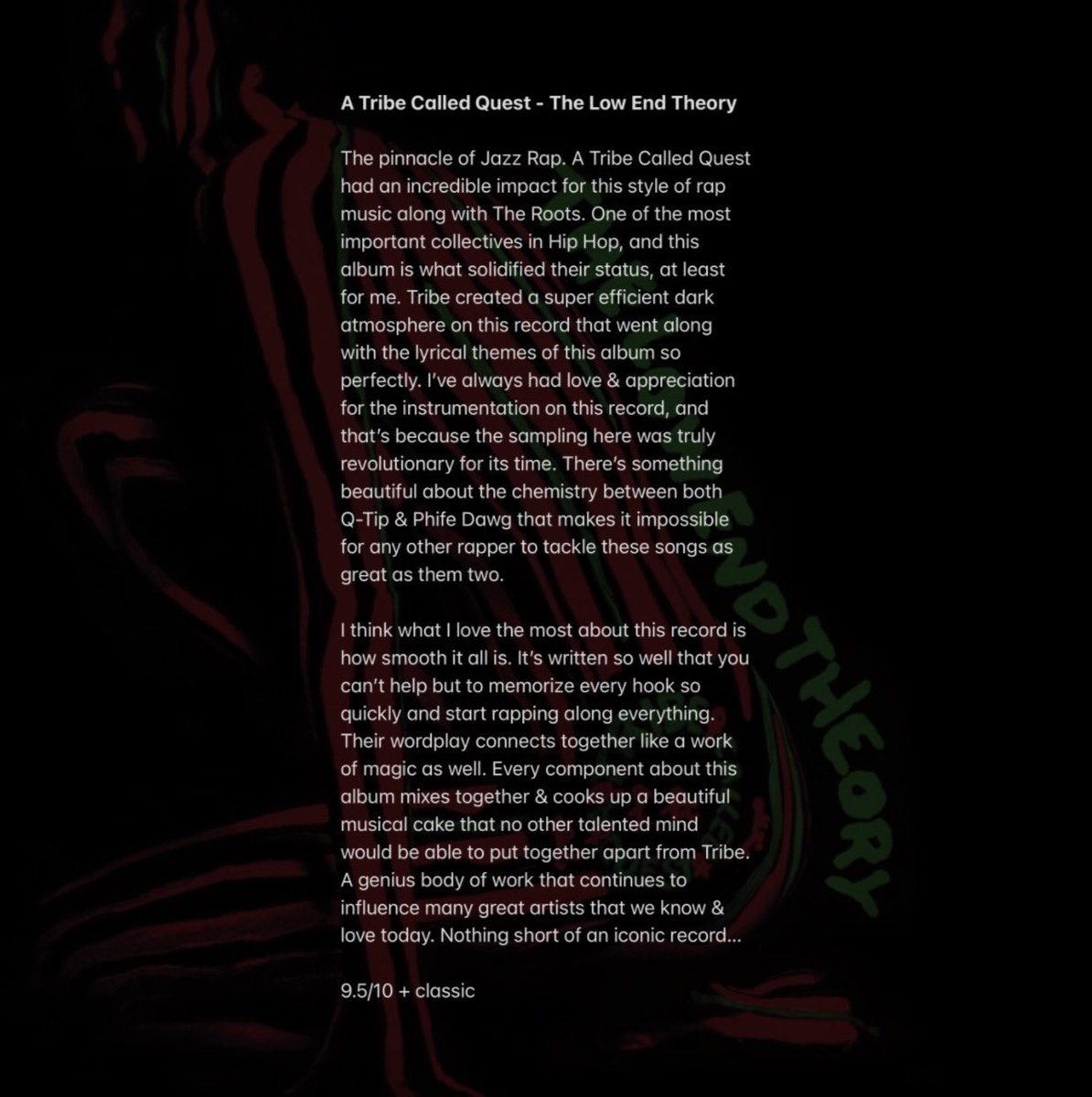 finding_albums's tweet photo. DAY 725 (re-listen)

A Tribe Called Quest - The Low End Theory

Jazz Rap &amp; East Coast Hip Hop (1991) https://t.co/Hn8lHyHqfM