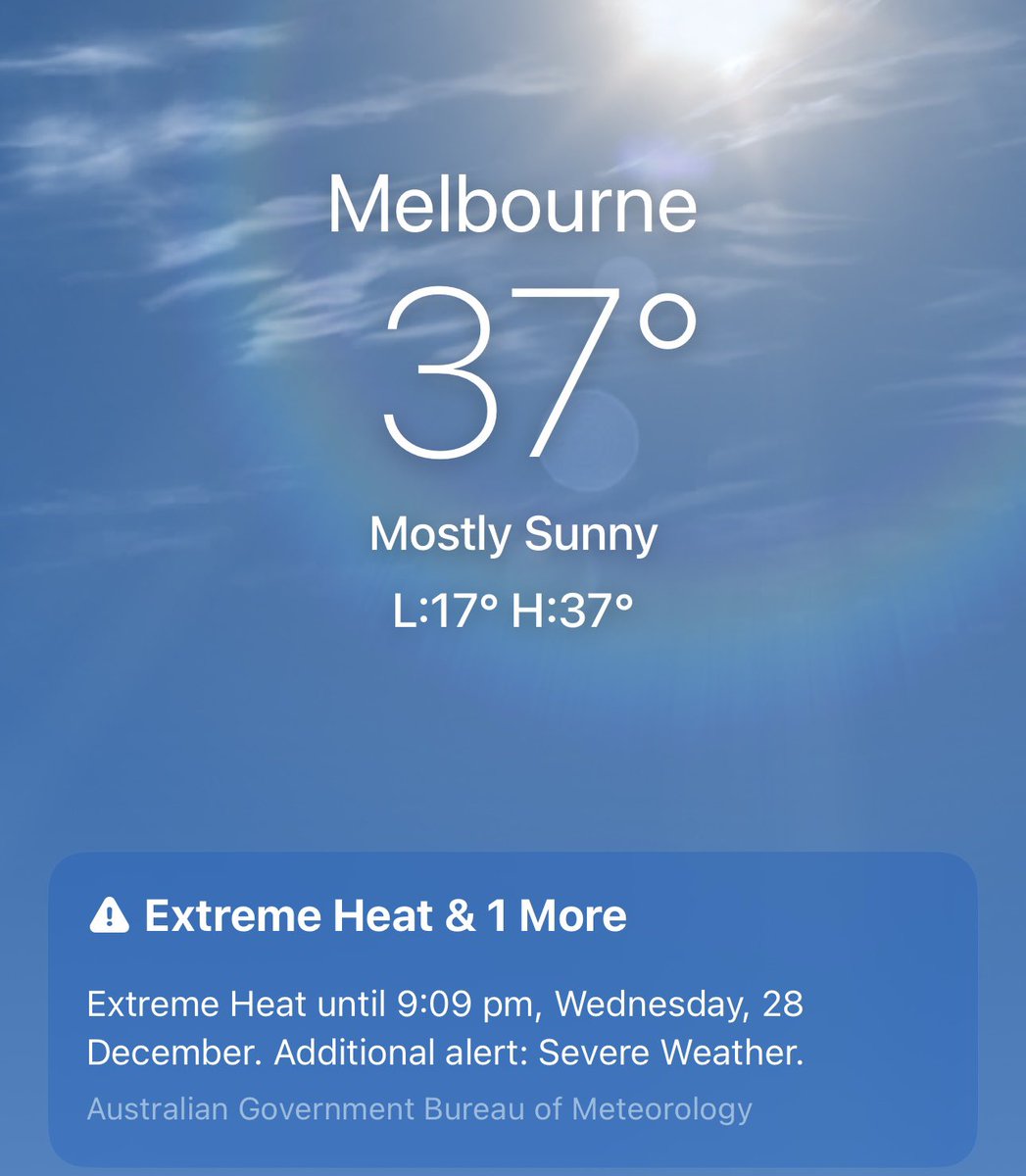 on Twitter "37c + extreme heat + uv index 8 ครับ Melbourne"