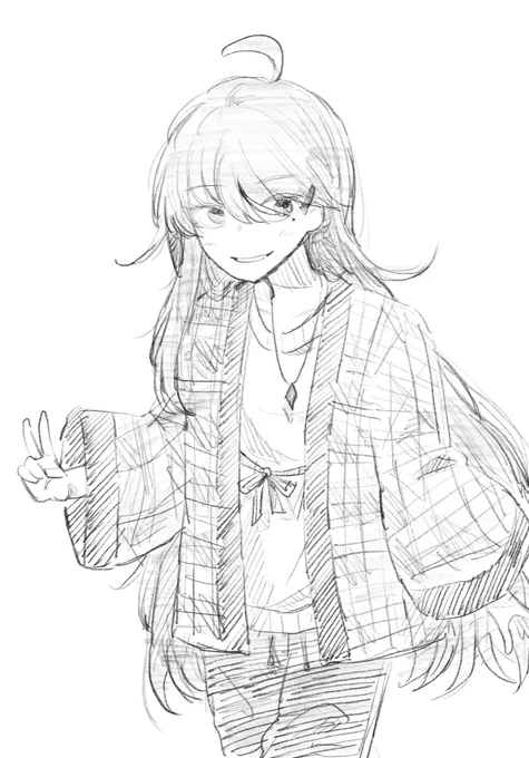 さむいので冬っぽい絵を描きました 