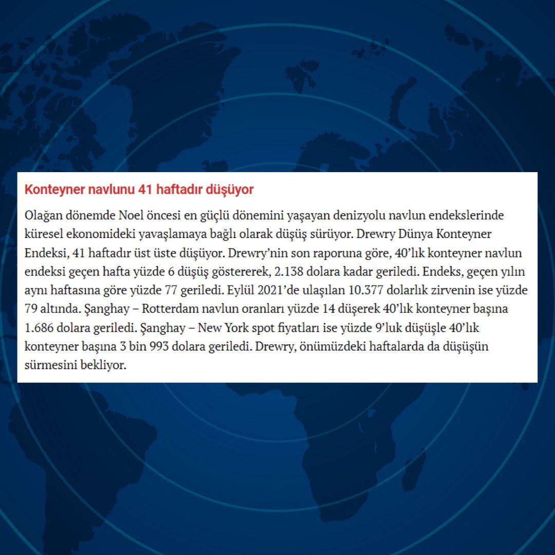 HLojstik's tweet image. KONTEYNER ELLEÇLEMEDE 7 YIL SONRA İLK DARALMA

Haberin tamamına linkten ulaşabilirsiniz.

sanayigazetesi.com.tr/konteyner-elle…

#HTLogistic #Logictics #ForeignTrade #Customs #Trade #Economy #Internationaltrade #International  #Transportation #Import #Export #Forwarder #Diversity #Container