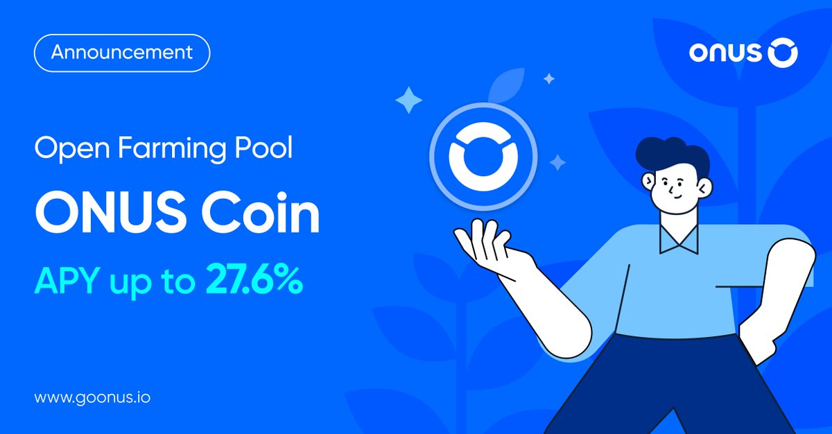 ONUSFinance's tweet photo. 🎁 Open #Farming_Pools for #ONUS, APY up to 27.6%
Starting from 05:00 AM UTC on December 27th, #ONUS deploys one more #Farming_Pool for ONUS with a profit rate of up to 27.6%/year.
➡️ Details: https://t.co/ttSanUzLEy https://t.co/HcVbQFQP8g