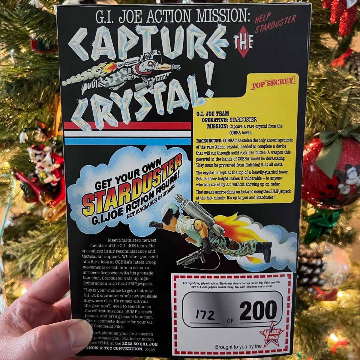 InPursuitofToys's tweet photo. Hope you all had a great Christmas holiday. Here’s a look at a gift I received from my brother. From the SoCal 2022 Joe Show, an exclusive custom GI Joe Classified Starduster figure!
#merrychristmas #gijoe #gijoeclassified #gijoeclassifiedseries #socaljoeshow #actionfigures https://t.co/SCmtZ3CpvD