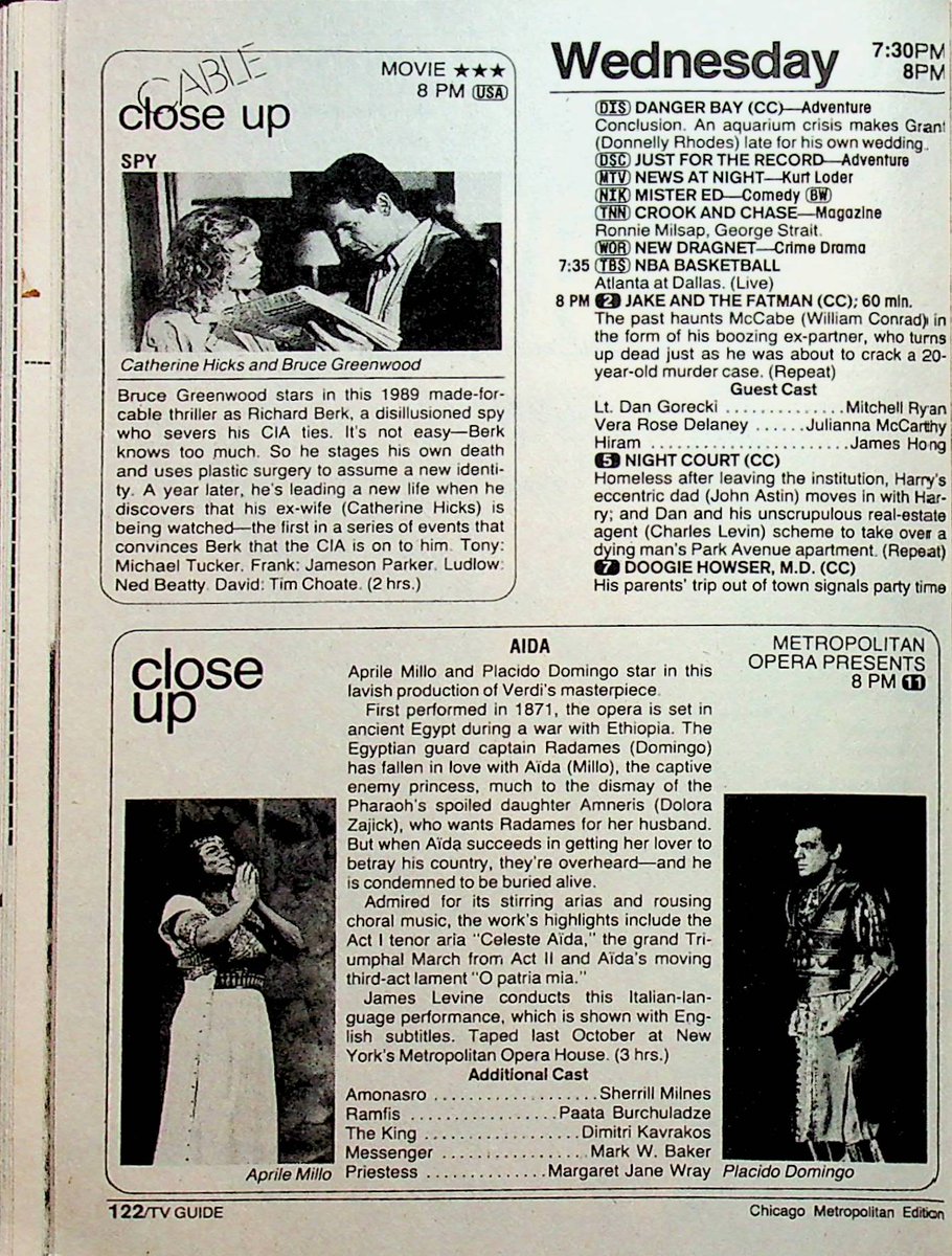 PonchRama's tweet photo. Dec 27 '89 - Bruce Greenwood plays a CIA operative who fakes his own death to escape the life of a "Spy." A year later, he discovers that the agency may have found him #TVGuide #OTD #1980sTV #1980s https://t.co/KujLRTYPtg