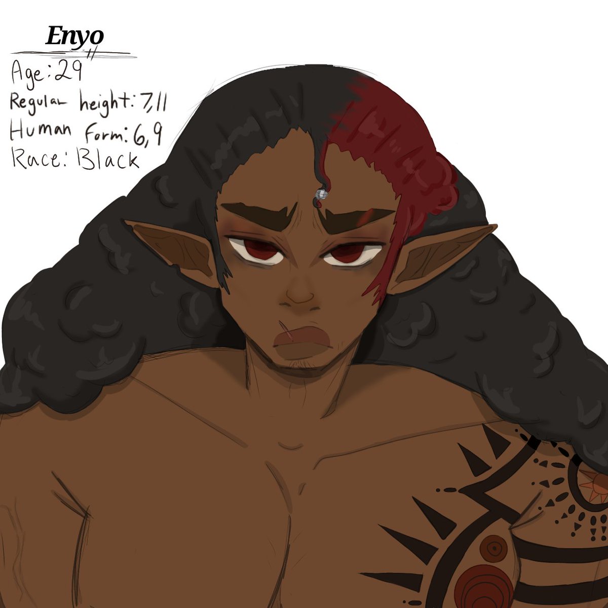 Ailen_here's tweet photo. My oc Enyo #art #digitalart #characterdesign #oc #original #characterdesign https://t.co/wtSs6S3AUC