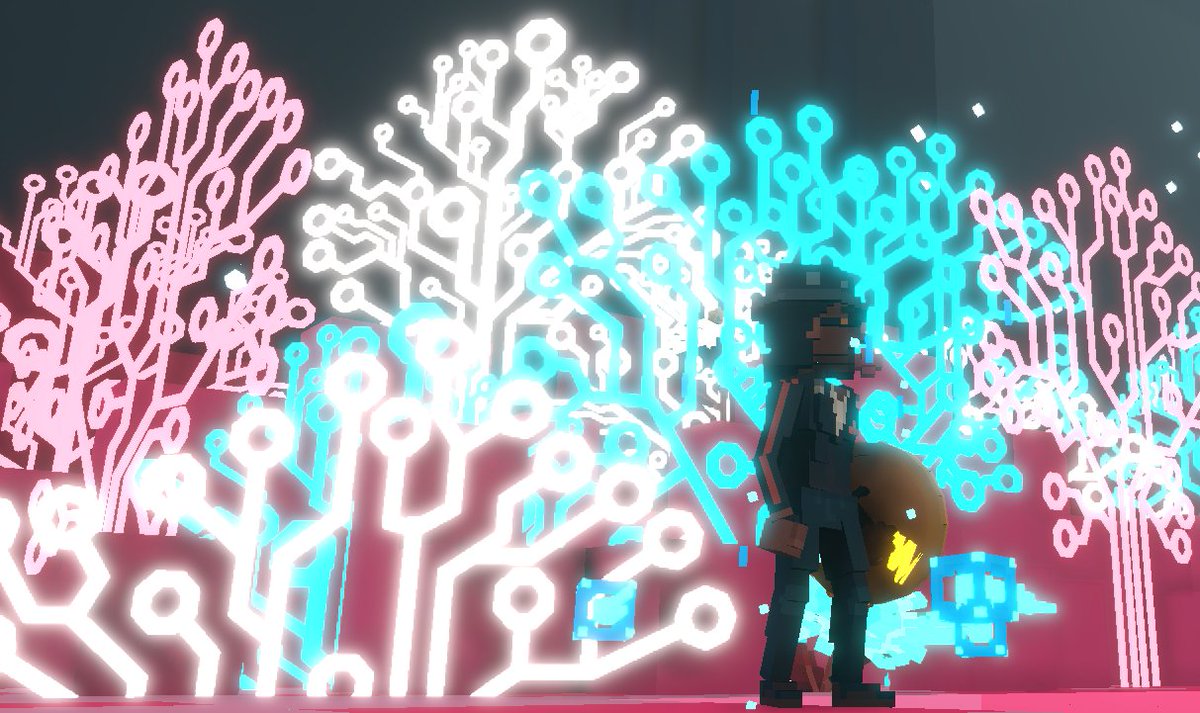 ecrofniw's tweet photo. @TheSandboxGame I found  the circuit board trees! 🤖🎄 I participated in the #SeasonsGreetingsTSB challenge for a chance to win an NFT! https://t.co/kK7cxWMWOD