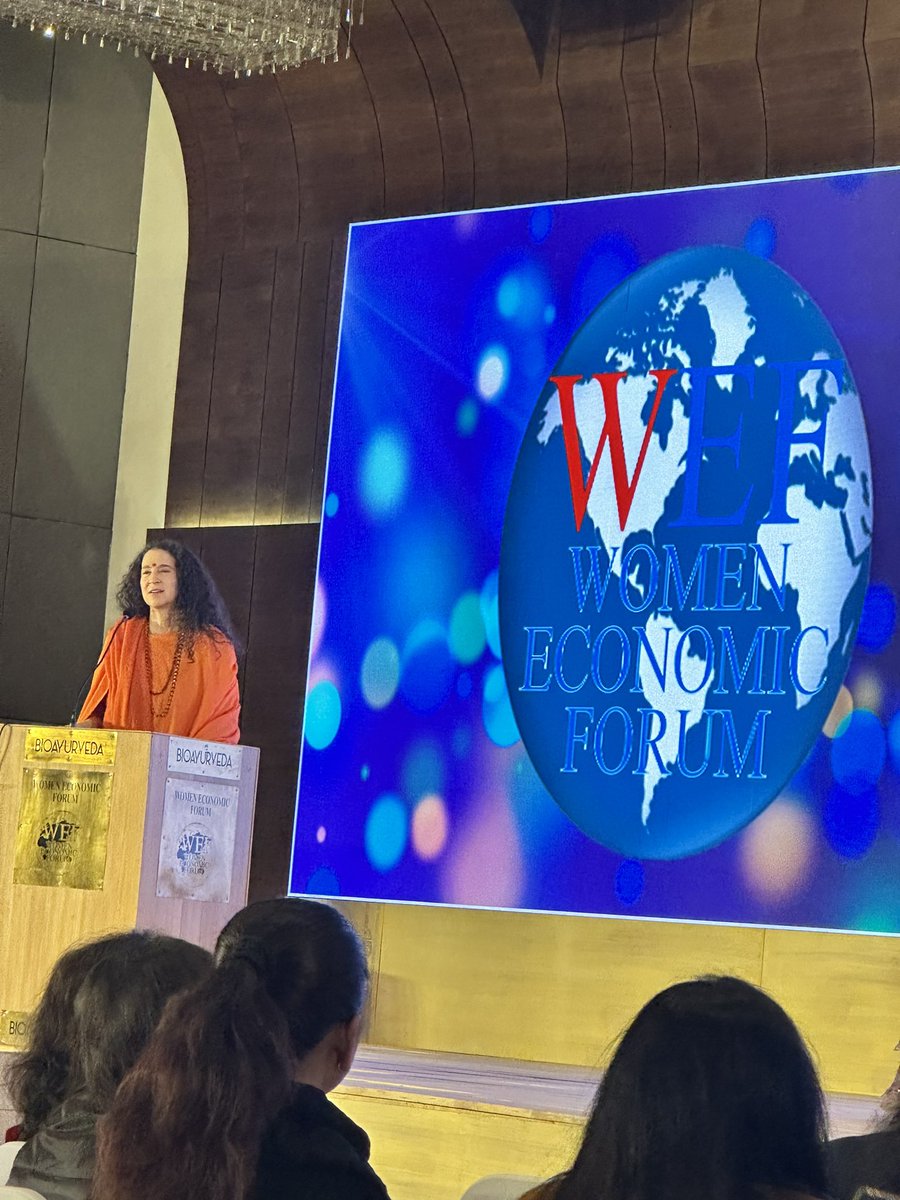 abirami1975's tweet photo. Sadhvi Bhagavati Saraswati, President, Divine Shakti Foundation, Parmarth Niketan aashram 
At the 84th AWEF Annual women economic forum
#bridgethegap #g20
#all #wicci #g100 #allindiachapterforexpansionandoutreach #abiramivivek #wef #womeneconomicforum @harbeenarora @pramilaraaj https://t.co/I2OfyN1mxH