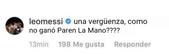 leo Messi se expresó vía Twitter acerca de los coscu army awards 2022