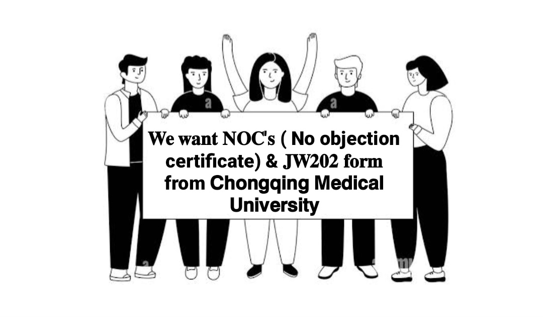 cqmustudents's tweet photo. Dear @JiRongMFA Mam, even after more than 3 months of visa relaxation, students of Chongqing Medical University haven't got NOCs from university. Please raise our issue. It would of great help.
#takeUsBackToChina 
@PakinChina_ @ChinaSpox_India 
@FMSUP_Offical @EOIBeijing https://t.co/l2fs6vrYVM