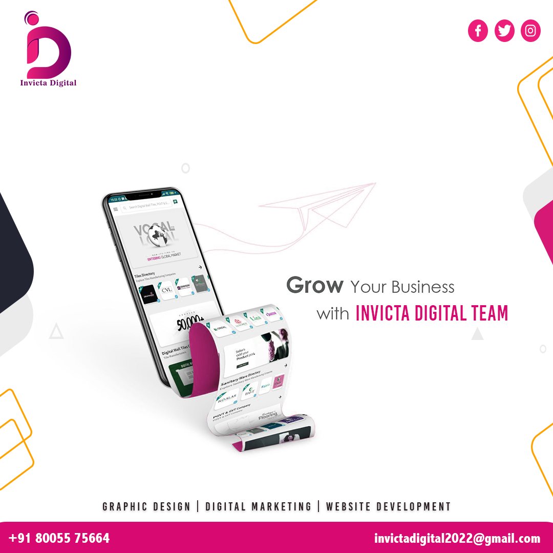 digital_invicta's tweet photo. Grow Your Business With Invicta Digital Team.
.
.
For More Info:👇
+91 8005575664
invictadigital2022@gmail.com
.
.
#invictadigitalteam #digitalmarketingagency #Jaipur 
#socialmediamarketing #socialmedia #invictadigital
#branding #website #graphicdesign #logodesign #websitedesign https://t.co/nRTRmua6fb