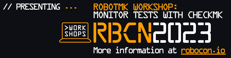 Testing gives you results. Monitoring gives you insights.
💪Monitor your tests with Checkmk!💪
Join our full-day workshop at #robocon 23 conf about #robotmk,the official #robotframework addon for #checkmk. 
So, caps on ❄️ and off to helsinki! ✈️ 
robocon.io/#robotmk-monit…
@PL_Autom