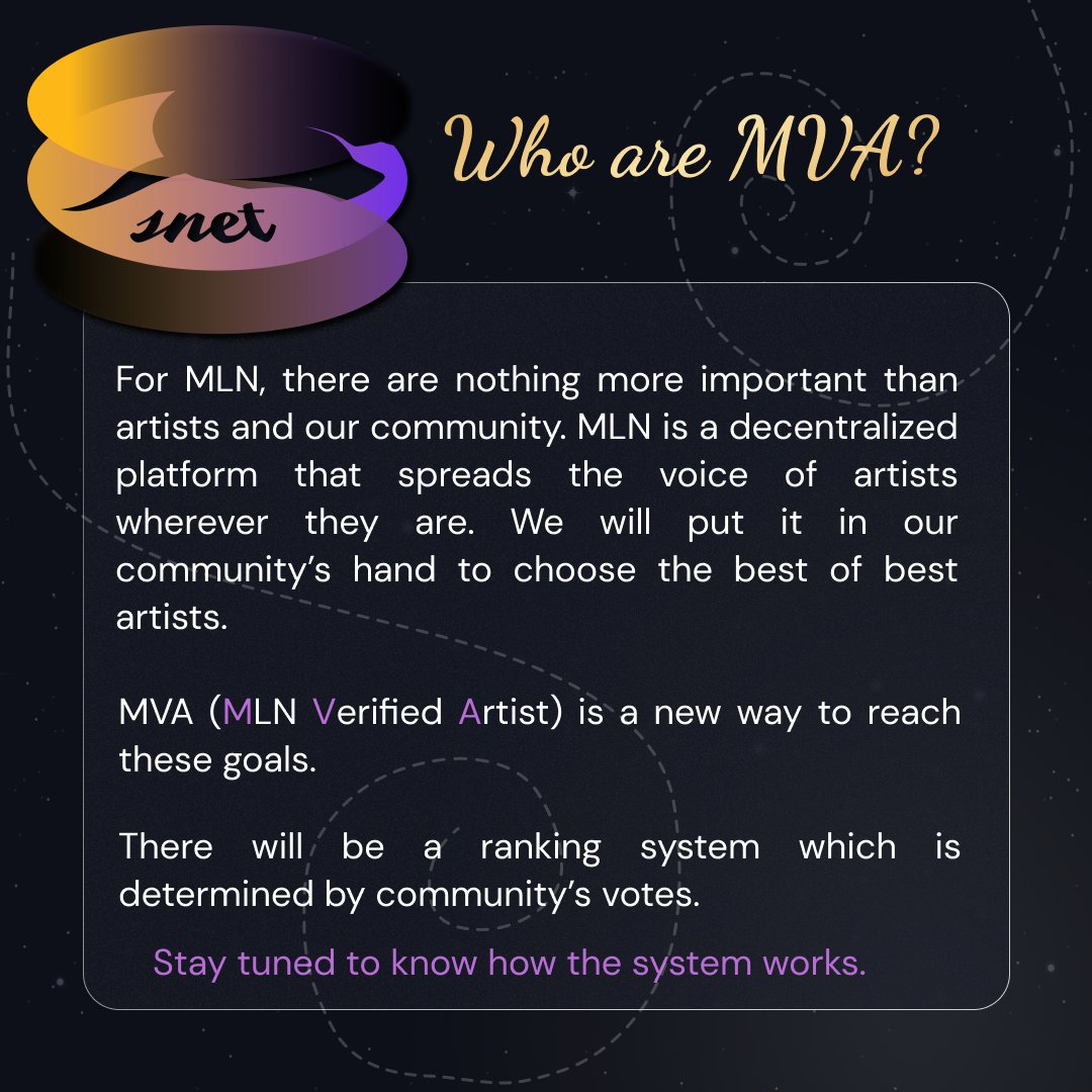 How much do you know about #MLN Verified Artists (MVAs) ?  Share your thought and Stay tuned

#MLNToken #MVA #XRPL #NFTCollection