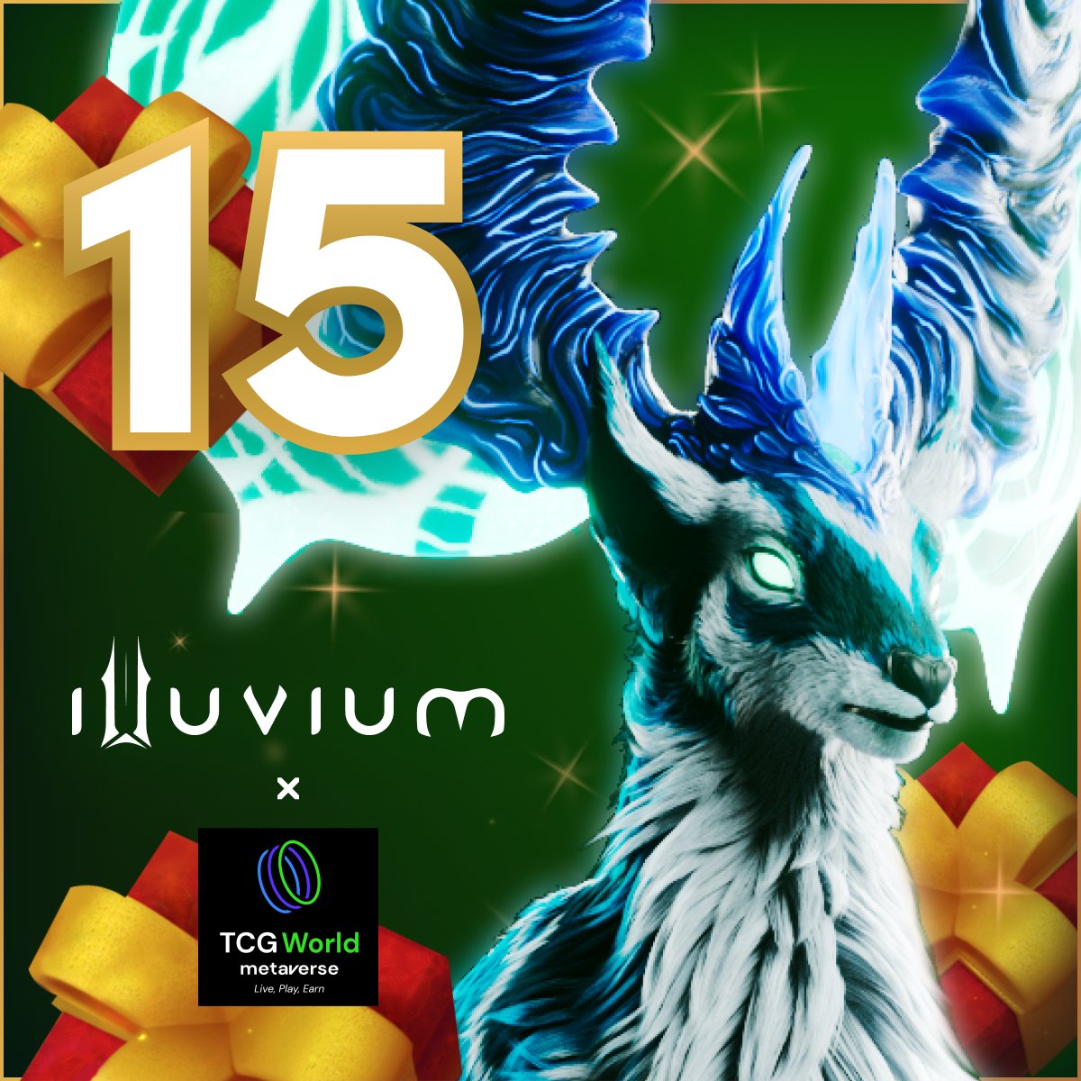 🎄Illuvium Advent Calendar: Day 15! 
Season’s greetings in partnership with <a href="/OfficialTCGCoin/">TCG World</a>! 
Brought to you by <a href="/Dequest_io/">DeQuest 👀</a>: beta.dequest.io/games/illuvium
Read on for details 🧵