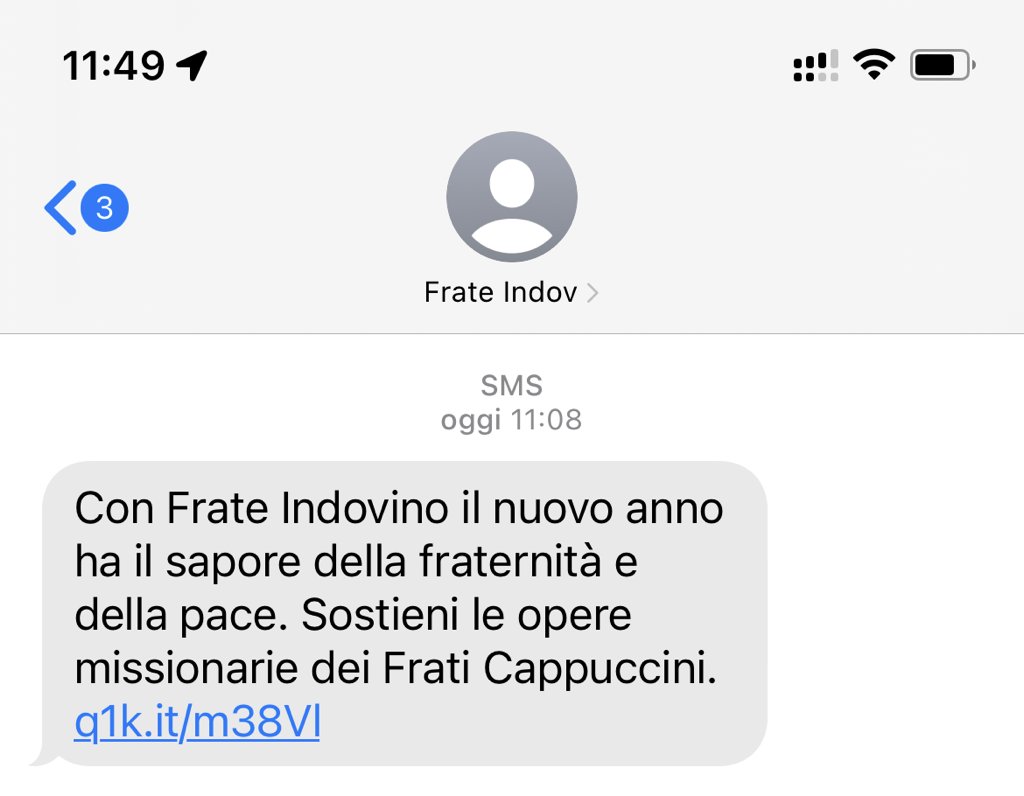 Mancava solo lo spam di frate indovino