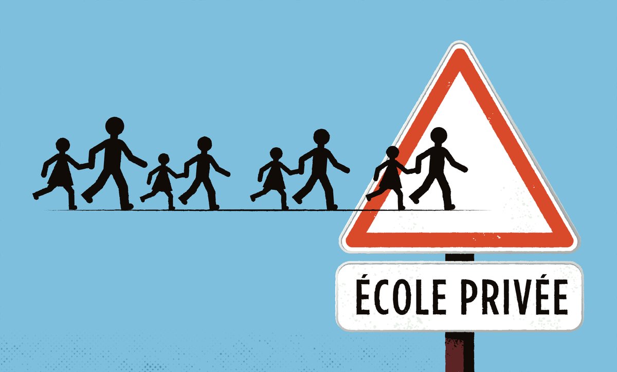 Cette semaine dans <a href="/LEXPRESS/">L'Express</a> :

Lyon : la fuite vers l’école privée
Les profils des familles qui poussent la porte du privé sous contrat tendent à se diversifier, notamment dans les quartiers en voie de gentrification.
Merci à Serge Latil
#editorialillustration #ecole #education