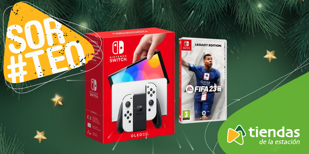 Celebramos la Navidad contigo con el ¡Gran Sorteo de Navidad de #tiendasdelaestación! 🎄

Sorteamos una Nintendo Switch (modelo OLED) más el juego FIFA 2023 🎁👏🏻

¡Participar es muy sencillo! 

➡ Sigue a <a href="/tiendasestacion/">tiendasdelaestación</a> 
➡ Menciona a un amigo.
➡ Haz RT.