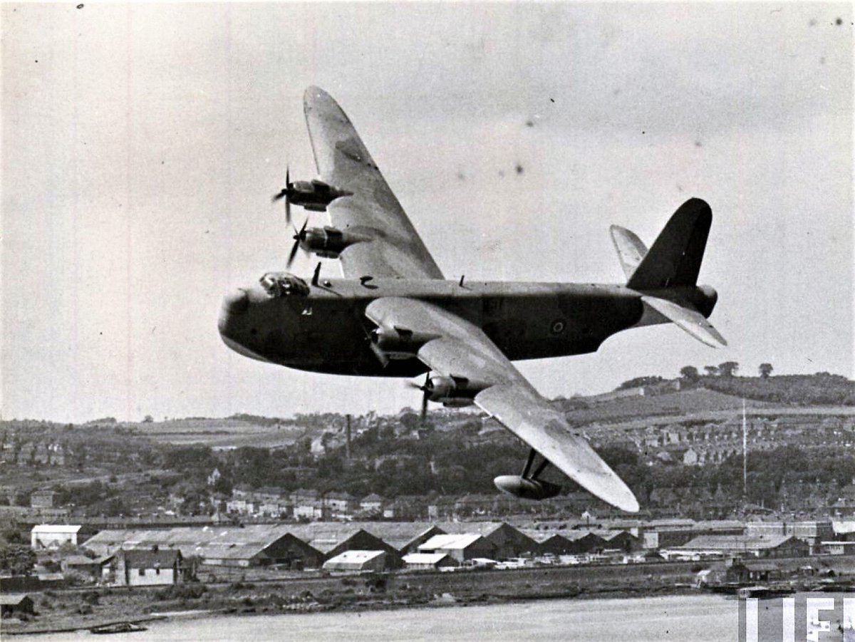 PDHeritageCent's tweet photo. The flying boat intended to replace the Short Sunderland...the mighty Short S-35 Shetland.
Just imagine RAF Pembroke Dock having two squadrons of this type based here in the 1950s. 
Sadly for us, the Shetland was cancelled with the end of hostilities. A civil version also failed. https://t.co/VELdeDOUWx