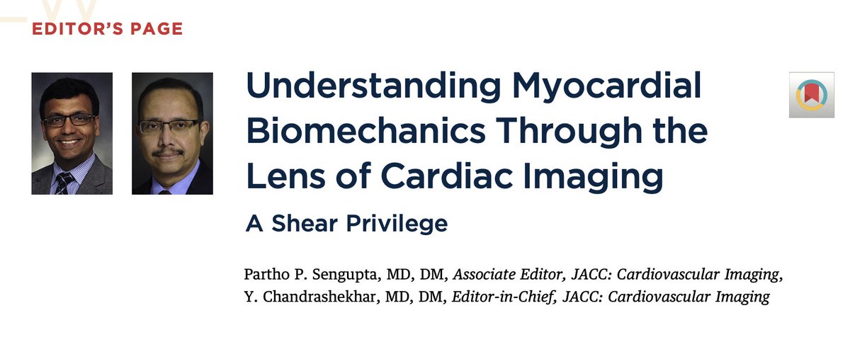 Understanding the heart using modern tools--a fascinating opportunity is unfolding; ultrafast SHEAR imaging may be a sheer privilege.  jacc.org/doi/epdf/10.10…