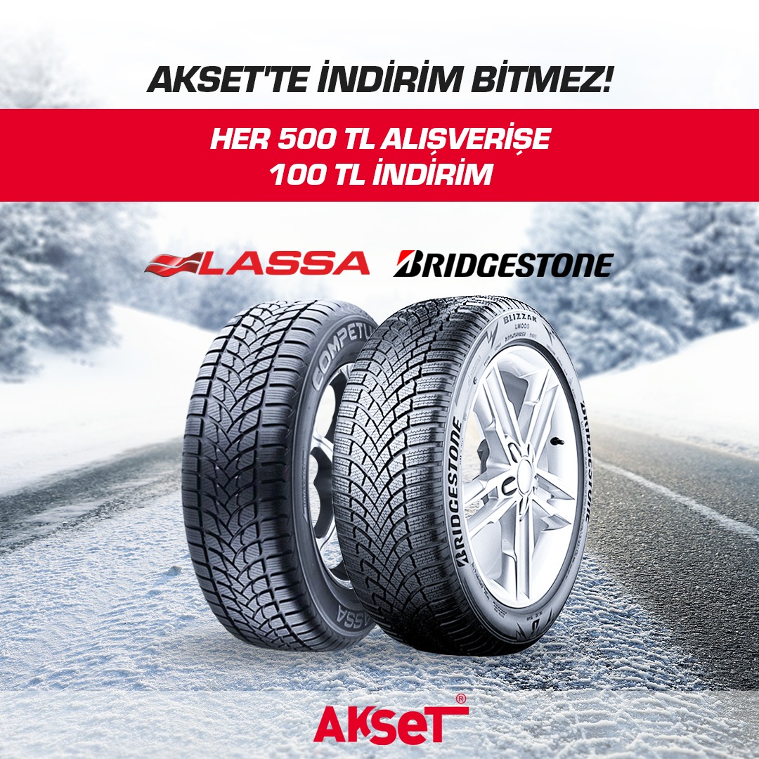 akset42's tweet photo. Akset’te yapacağınız Lassa ve Bridgestone markalı lastik alışverişlerinize her 500 TL alışverişinize 100 TL indirim fırsatı sizi bekliyor. Üstelik ihtiyacınız olan lastiğe tüm kredi kartlarına taksit avantajı ile sahip olabilirsiniz.
#AKSET #Lastik #Bridgestone #Lassa #Konya https://t.co/ycI2pmigEP