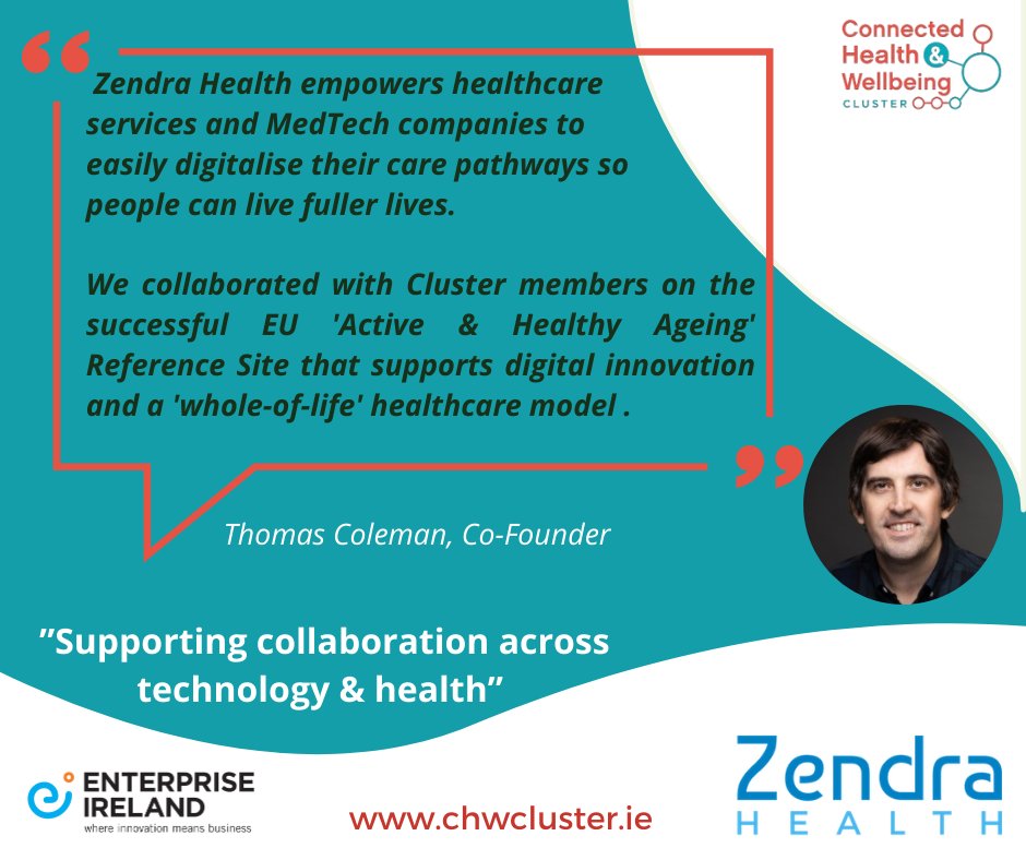 Thanks to Thomas &amp; team <a href="/ZendraHealth/">Zendra Health</a> for their support in 2022. Always willing to discuss &amp; champion innovation &amp; opportunities with other Cluster members, and great 'industry' input on Ireland's only successful EU Active &amp; Healthy Ageing Reference Site <a href="/EipSite/">RSCN (AHL - Reference Site Collaborative Network)</a>  application.