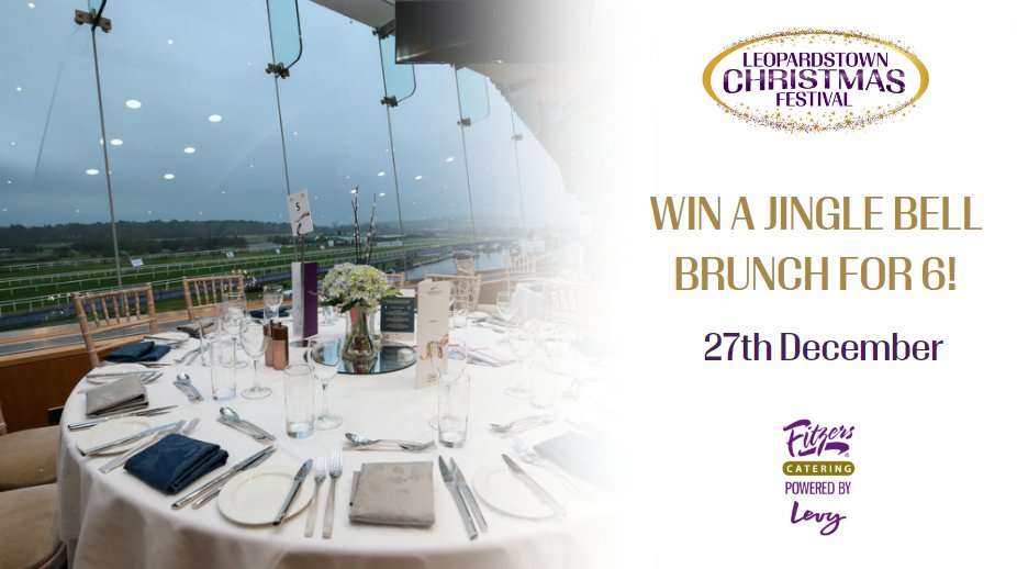 LeopardstownRC's tweet photo. 🤞FEELING LUCKY? 🤞
 
🔔Together with @FitzersCatering, we have an incredible Jingle Bell Brunch package worth €600 to giveaway!
 
🏇Enjoy all the racing action and delicious food from the comfort of the cosy Pavilion on 27th Dec!
 
Enter Now: 
https://t.co/pzkwf2jMEb https://t.co/fFdgkwD95e
