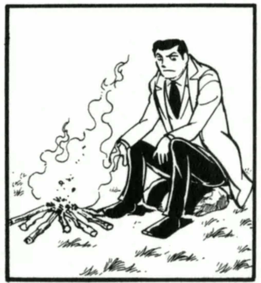 原作の伊賀野氏よ。。 そんなところで火を起こしてはいけない…。山火事になる………🔥