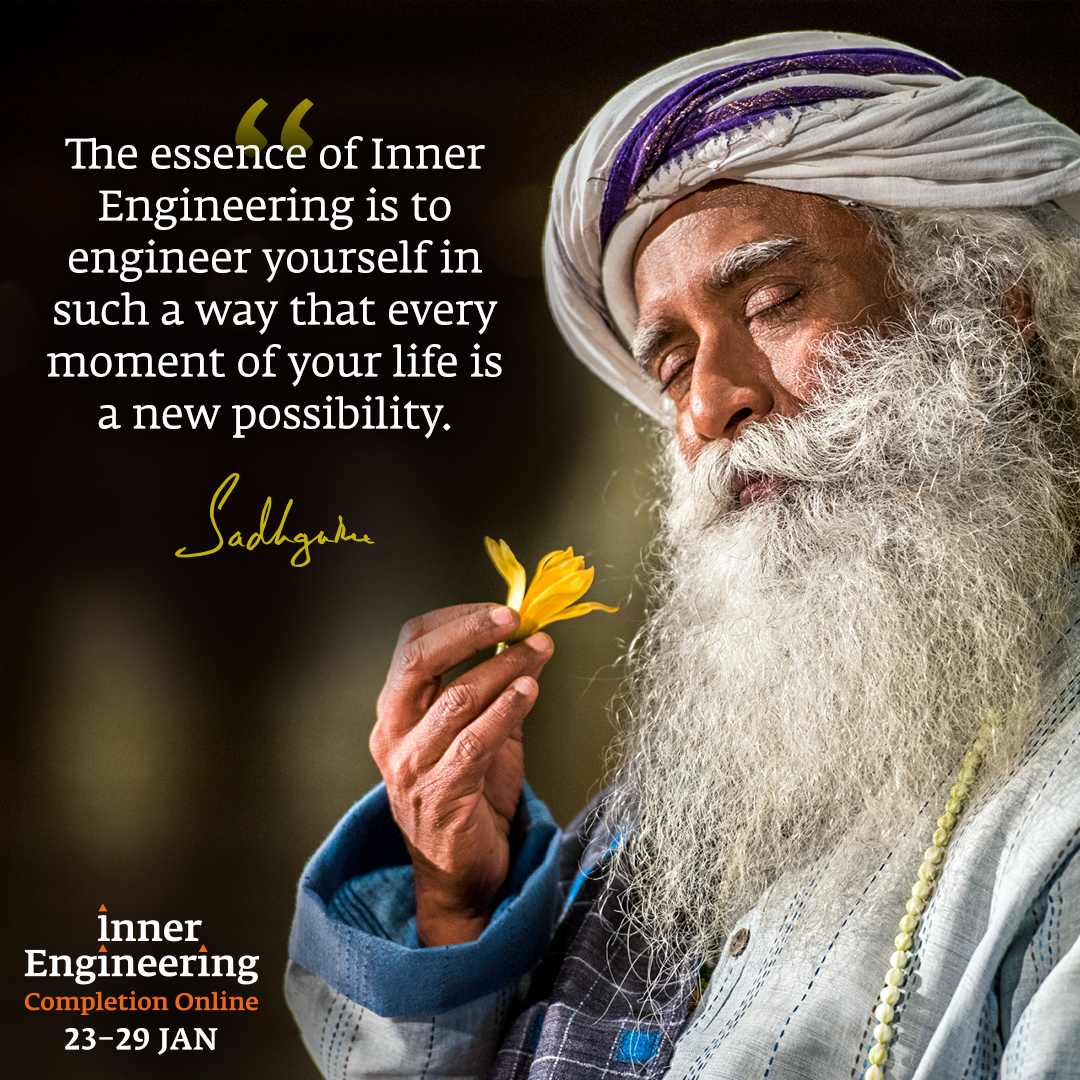 ishafoundation's tweet photo. #InnerEngineering, rooted in the ancient science of Yoga, offers tools to establish peace, joy, and health as your natural state of being. 
Know more: https://t.co/rUcVGelvNU
#Sadhguru #InnerEngineeringwithSadhguru https://t.co/SrZ17kE1rz
