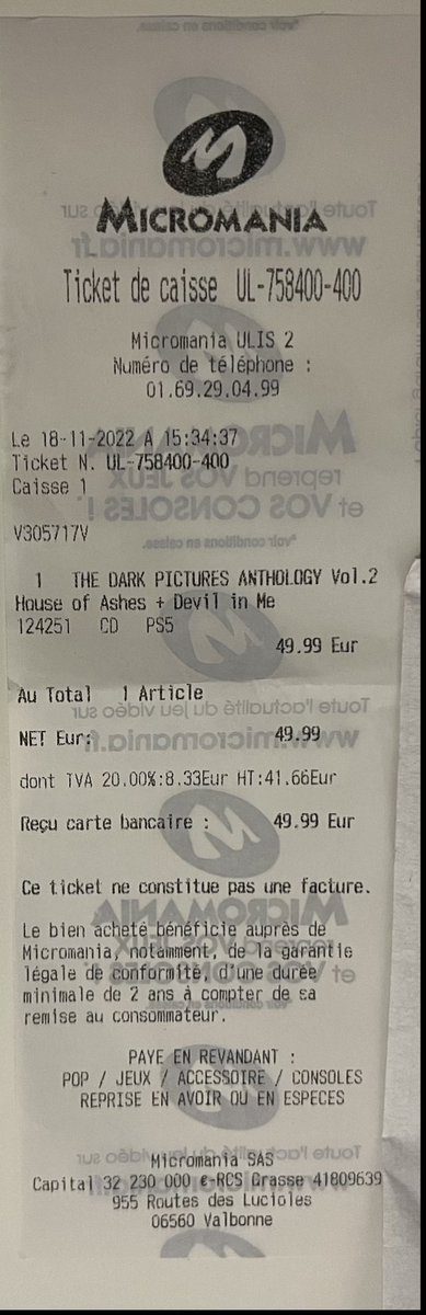 Sebi97075168's tweet photo. @Micromania_Fr Demande en attente depuis 18 novembre! Réservation WEBUL21713429 récupèré 18 novembre 15:34 au magasin les Ulis, ticket d’achat UL-758400-400 (photo jointe)
L achat de réservation n’a pas été enregistré megacarte 295620118
 J attend votre retour depuis 4 semaines! https://t.co/WGJPGbSgEG