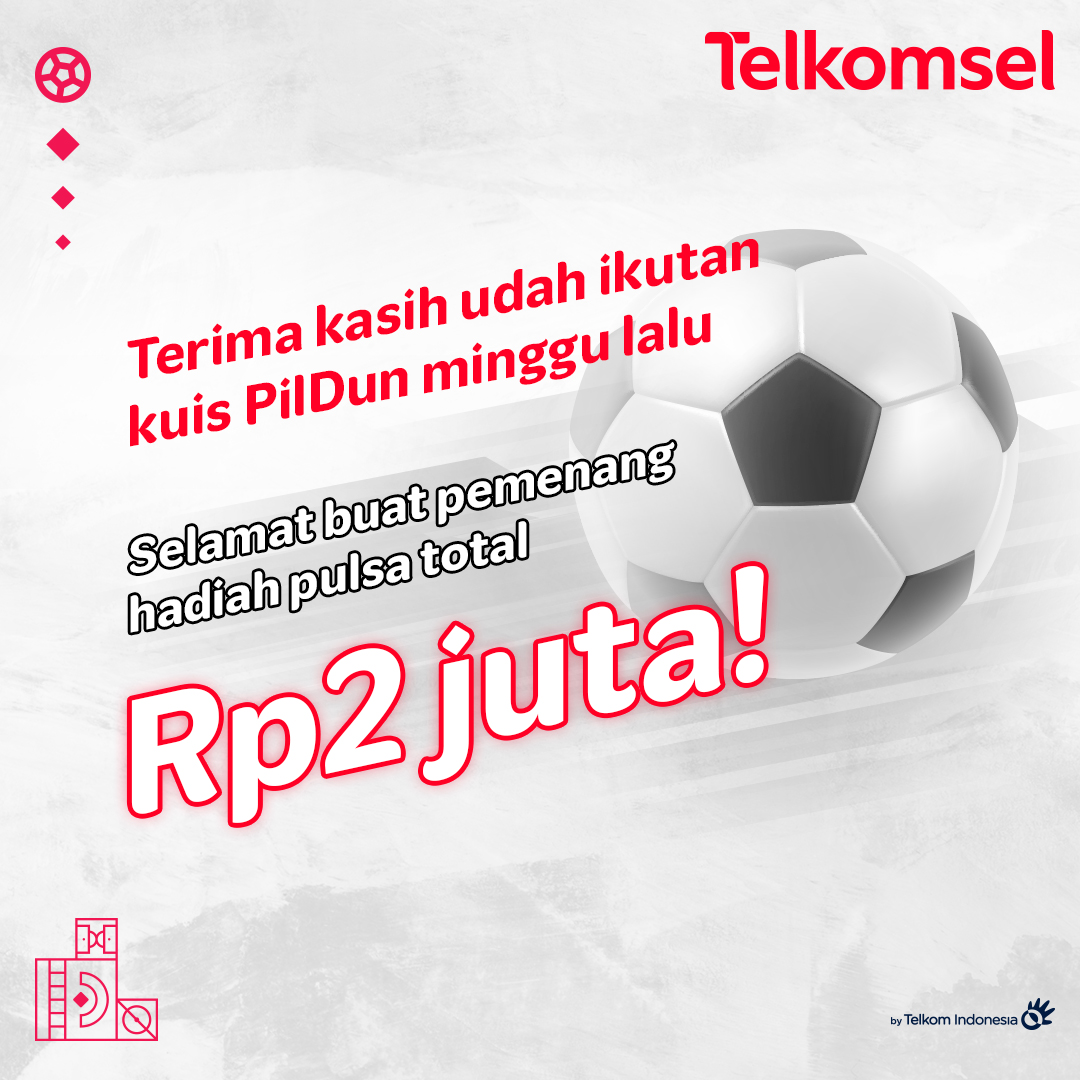 Telkomsel's tweet photo. Selamat ya buat yang menang 🎉🎉🎉

Cek pemenang dan syarat klaim hadiahnya di https://t.co/RPBfgl4nFJ

#TselVidioWorldCup https://t.co/sg4HNqGnbO