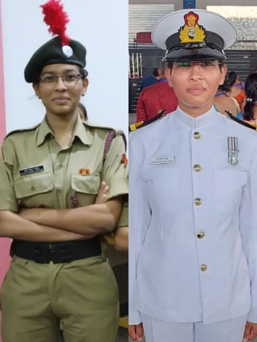 ncc_rj_'s tweet photo. Jiet College's 3 Raj Girls Bn Ncc Jodhpur's Cdt Ms.Pooja Kanwar Rathore became sub lieutenant in Indian Navy with ALL INDIA FIRST RANK. And brought laurels to his parents and teachers.

@NCCDteRajasthan @Lalit_DDGRajNCC @HQ_DG_NCC @gpsingh3para @SWComd_IA https://t.co/i0Q6rsHuEc