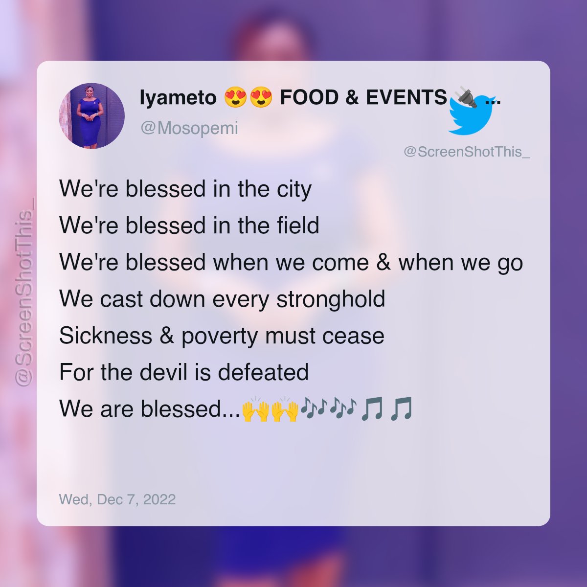 TimilehinAfoke's tweet photo. Blessed are we🙏🏽
#TurnaroundThursday https://t.co/Hylwcjn7VT
