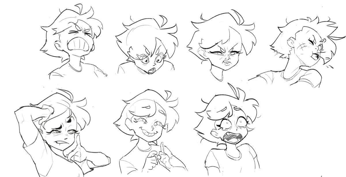 attempts at giving my cute OC ugly expressions 