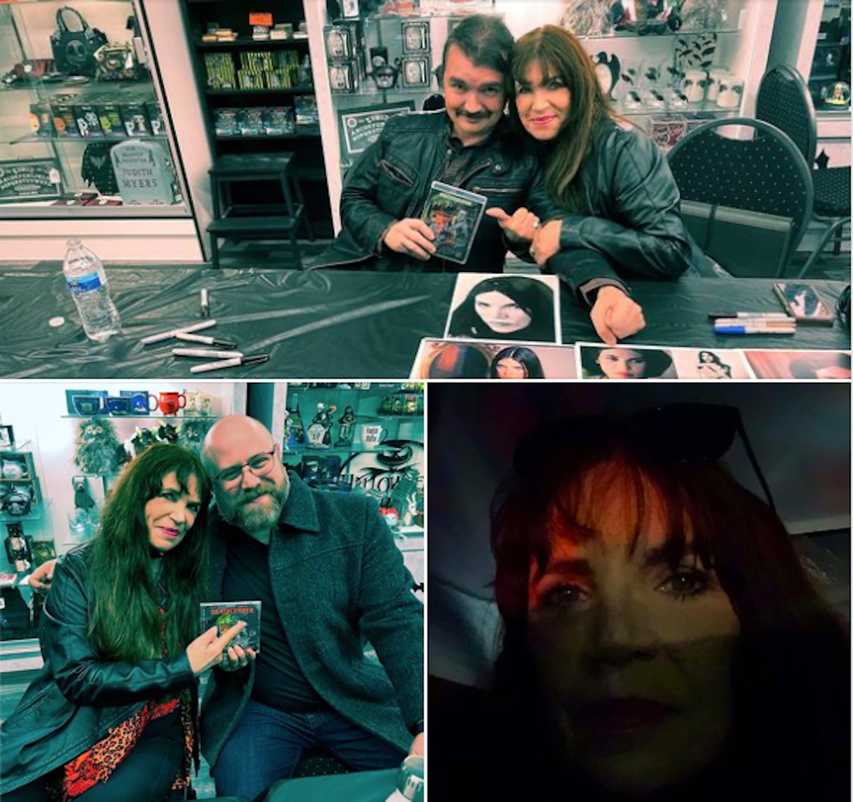 BarbaraMagnolfi's tweet photo. Deathcember  Blue Ray DVD Release signing at Dark Delicacies Dec 10 2022 #DarkDelicacies #Deathcember #BarbaraMagnolfi #GalenHoward #AndrewScottBell https://t.co/VZHFmfQL74