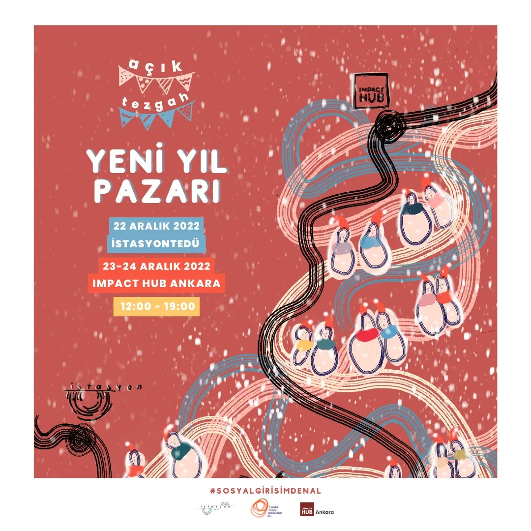istasyonTEDU's tweet photo. 🎁 TSGA 'Açık Tezgah' Yeni Yıl Pazarı ile Yeni Yıl Hediyen, bir Sosyal Girişimden!🎄
📍İstasyonTEDÜ | 22 Aralık, 12.00-19.00
📍Impact Hub Ankara | 23-24 Aralık, 12.00-19.00
Detaylar için 👉 https://t.co/TGTXDL15Ai
#TSGA #sosyalgirisimcilik #sosyalgirisimdenal #buysocial https://t.co/iamhM0wASH