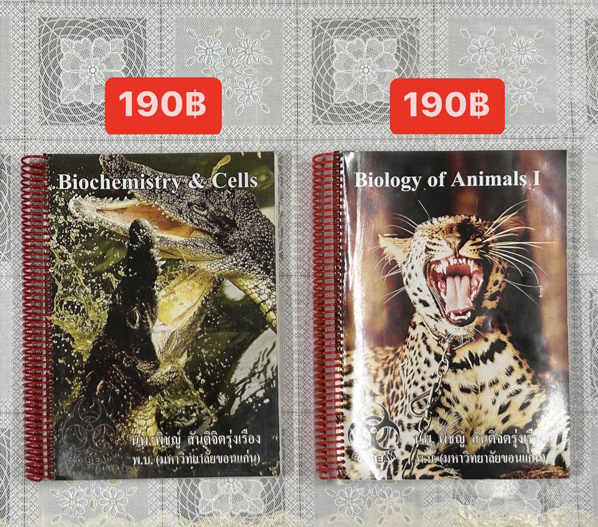 sale_bookkk's tweet photo. 📚 หนังสือชีวะ Biobeam ไบโอบีม OPD 1 และ 4 
🌈 ชีวเคมีและเซลล์ / ชีวเคมีของสัตว์
🚀 เล่มละ 190฿
#biobeam #ไบโอบีม #หนังสือเตรียมสอบ #หนังสือชีวะ #tgat #tcas66 #dek66 #dek67 #dek68 #วิชาสามัญ #tpat1 #tpat2 #tpat3 #tpat5 #กสพท66 #Alevel #หนังสือเรียนมือสอง #หนังสือมือสองราคาถูก https://t.co/EFE6jQYzwt