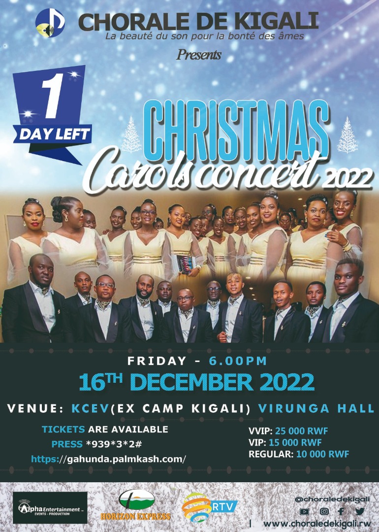 Inyarwandacom's tweet photo. Wa munsi wageze! Ntuzacikwe n’igitaramo cya Chorale de Kigali kuri uyu wa Gatanu mu ihema rya Camp Kigali. Gura itike yawe hakiri kare. #CCConcert2022 https://t.co/GPZWhQOOLF