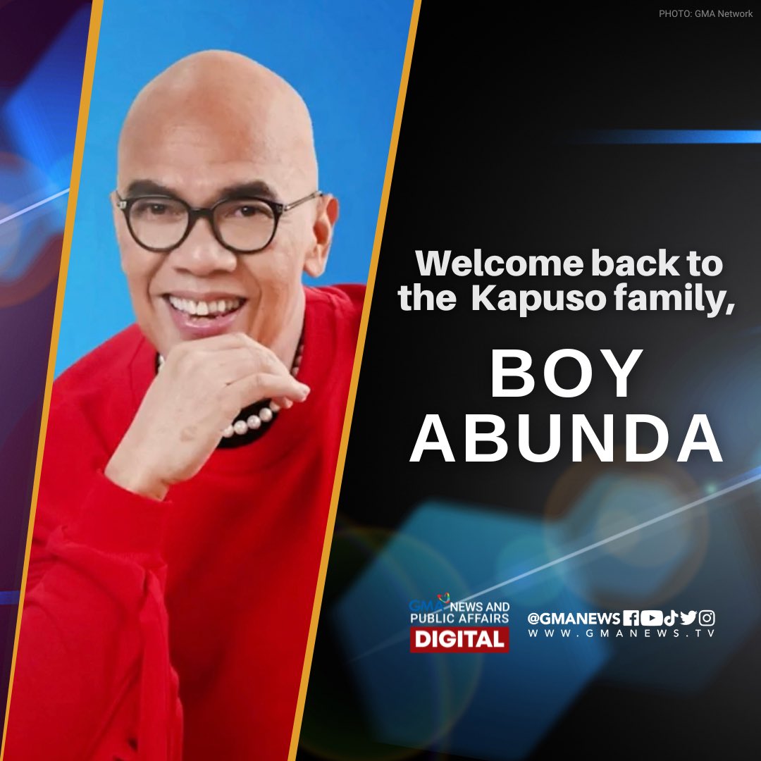 GMA News on Twitter "Boy Abunda is now back with GMA! https//t.co