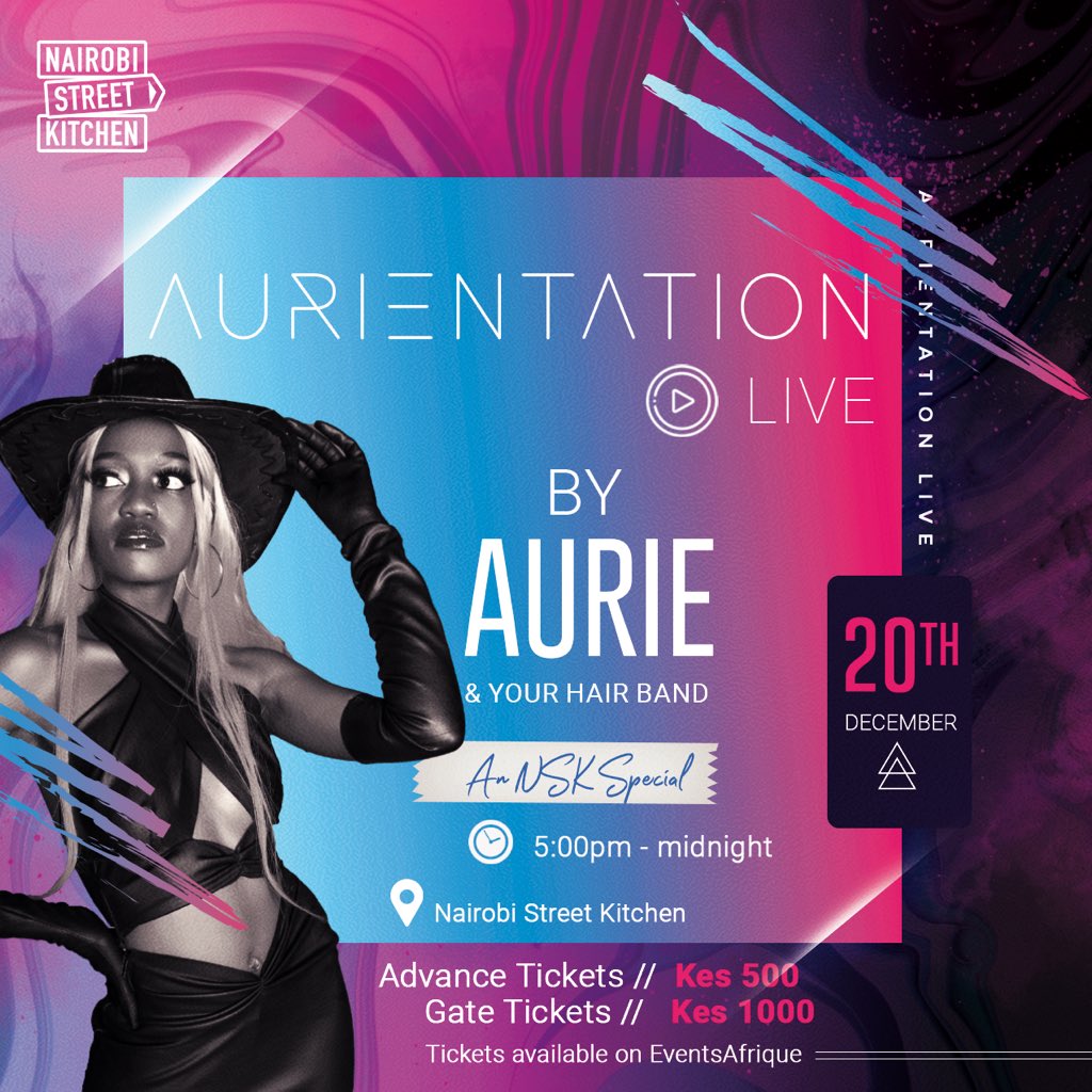 justrubyv's tweet photo. That being said, our very first NSK Special goes down on Tuesday next week. This amazing performer & singer @AurieMusiq will be live on stage performing her latest EP #Aurientation backed by Your Hair Band. Get your tickets π https://t.co/CMFjqIPUHK https://t.co/Rwx2LsXUBW