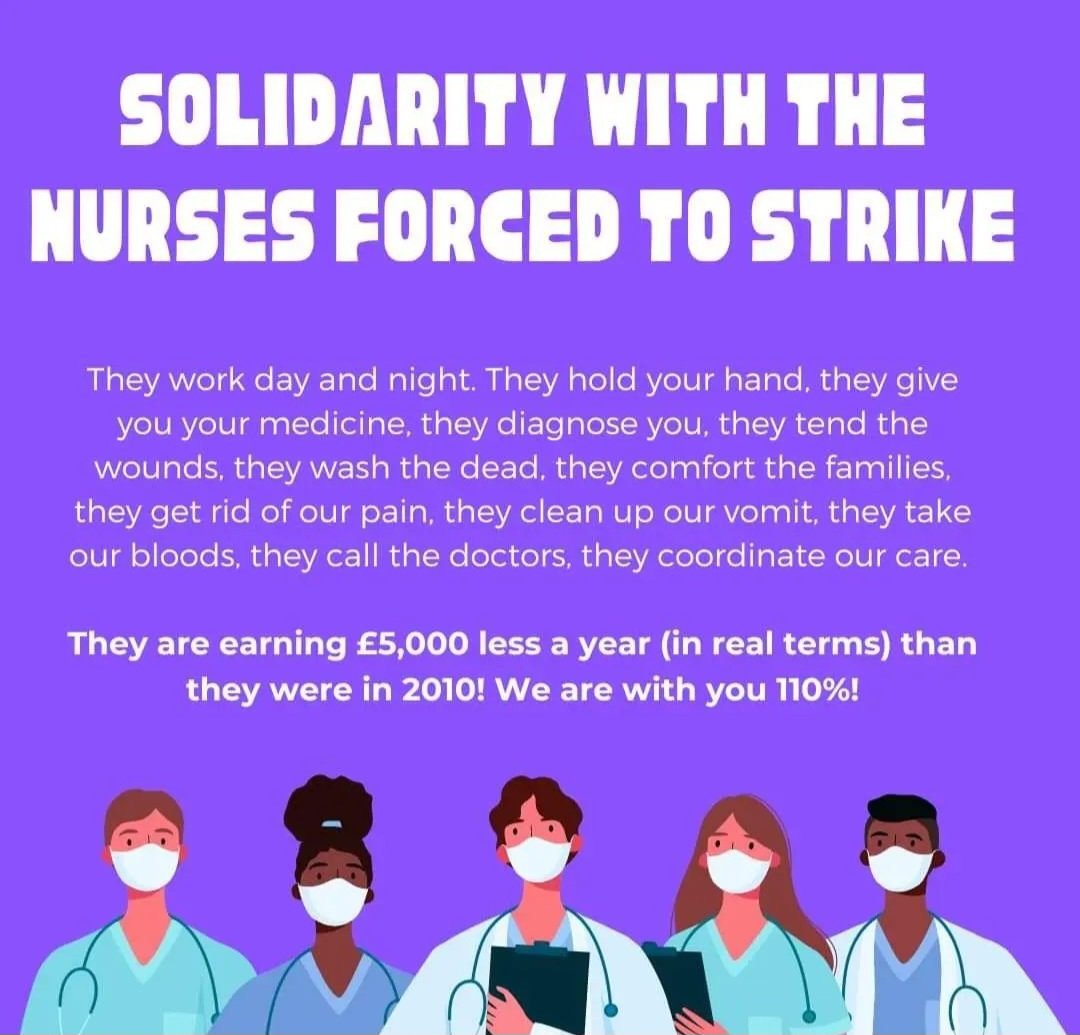 EmmaHunter79's tweet photo. I Support Our Nurses xx
#NursesStrike #NursesPayRiseNow  #NHSStrike #fairpay #supportnurses https://t.co/HnvipUzLPo