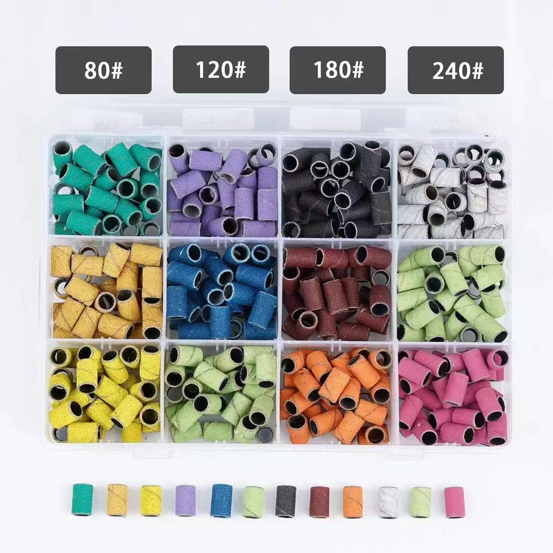 Nail drill grinding sand ring, different colors, different moods.
