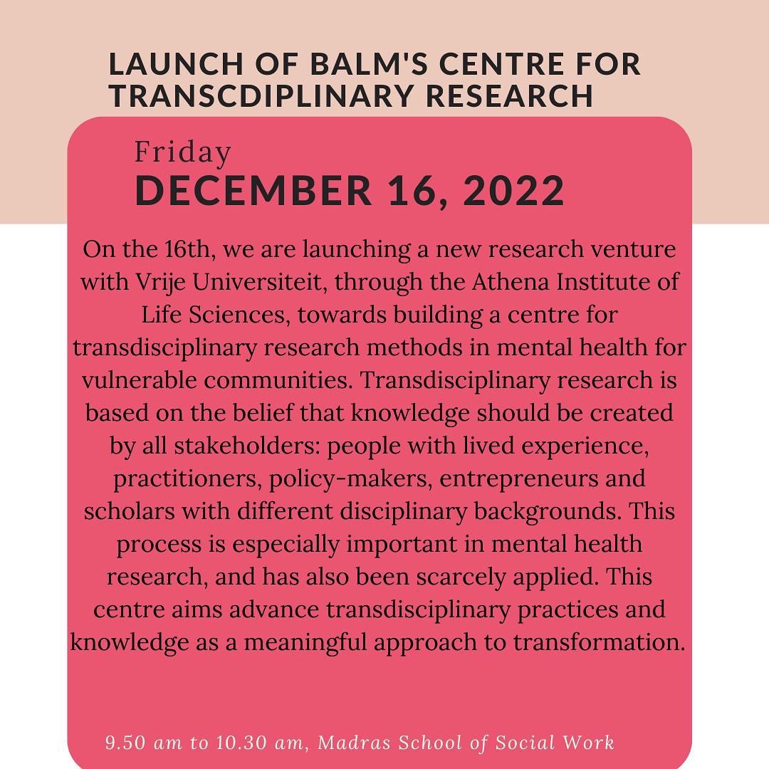 BALM_Academy's tweet photo. Join us for the launch of our new Centre for Transdisciplinary Research, followed by day 3 of the summit! Get in touch to register to attend in person or over Zoom. https://t.co/HtUlOiPnjg