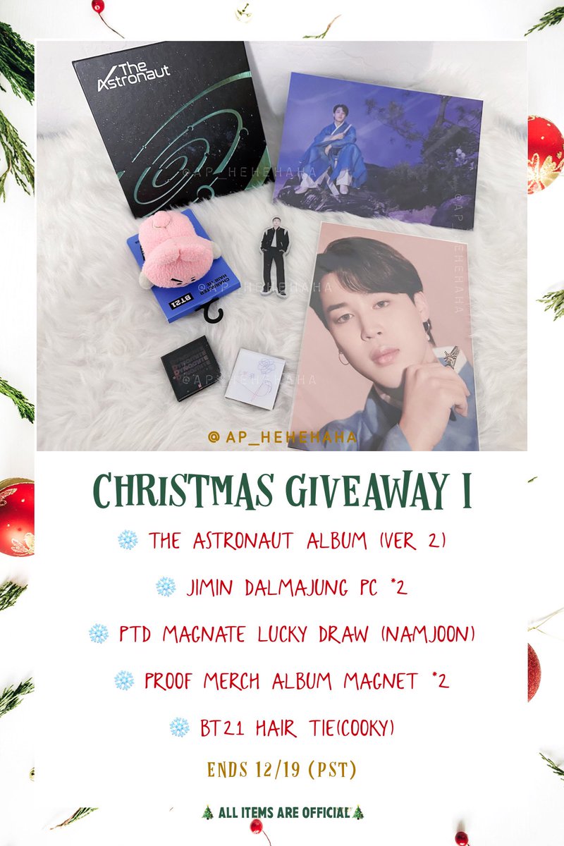 prildopurple's tweet photo. 🎄 ᴄʜʀɪsᴛᴍᴀs ɢɪᴠᴇᴀᴡᴀʏ ɪ 🎄

｡⋆｡ﾟ☁️ ғᴏʟʟᴏᴡᴇʀs ᴏɴʟʏ ☁️ ﾟ｡⋆。

ᴛᴏ ᴇɴᴛᴇʀ: 
♡ ʟɪᴋᴇ 

♡ ʀᴇᴛᴡᴇᴇᴛ

❄️ ᴡᴡ, ᴇɴᴅs 12/19(ᴘsᴛ)

✨𝗚𝗼𝗼𝗱 𝗹𝘂𝗰𝗸✨

🔔Items in all of my giveaways are official merch unless otherwise stated:)
#bts #btsarmy https://t.co/mU2IES6zTB