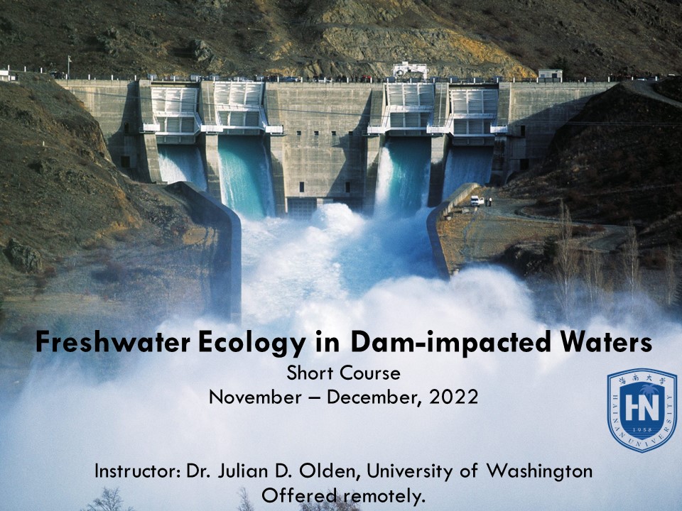 Huge appreciation to @oldenfish for delivering a super informative short course on dam-impacted fresh waters in the past 2 months at Hainan University! Thanks Julian👏
