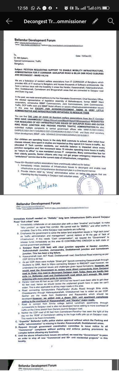 kdevforum's tweet photo. Thanks @SplCPTraffic for patient discussion to #decongest #SarjapurRoad. Key topics: 1. Signal free corridor for Iblur 2.Sync signal for Kasavanahalli,Doddakannel, Carmelaram 3.Remove uturns 4.Traffic mgmt of Bellandur with Spl Subdivision for us, ecity &amp; HSR.@Namma_Bengaluru https://t.co/6tHQ1gCvLX
