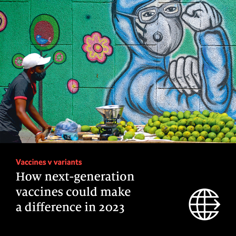 TheEconomist's tweet photo. Scientists are hard at work on vaccines that can protect against any variants of covid that may arise in future. Large-scale human trials for some of these jabs will get under way in 2023