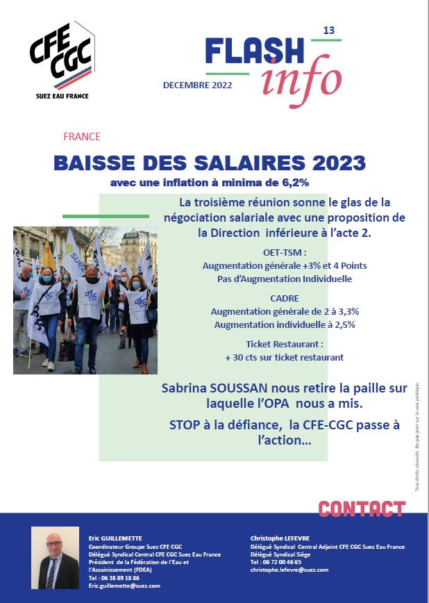 CFECGC_SUEZ's tweet photo. Suez Eau France : NAO 3 la défiance de notre direction. https://t.co/IxMBzDLwT2